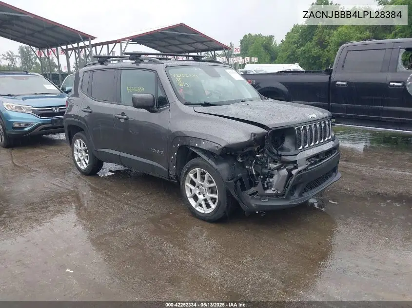 2020 Jeep Renegade Latitude 4X4 VIN: ZACNJBBB4LPL28384 Lot: 42252334