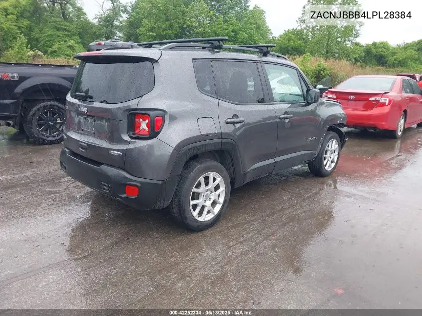 2020 Jeep Renegade Latitude 4X4 VIN: ZACNJBBB4LPL28384 Lot: 42252334