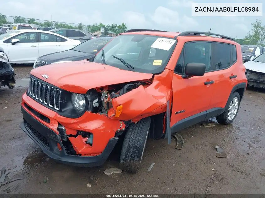 2020 Jeep Renegade Sport Fwd VIN: ZACNJAAB0LPL08984 Lot: 42264734