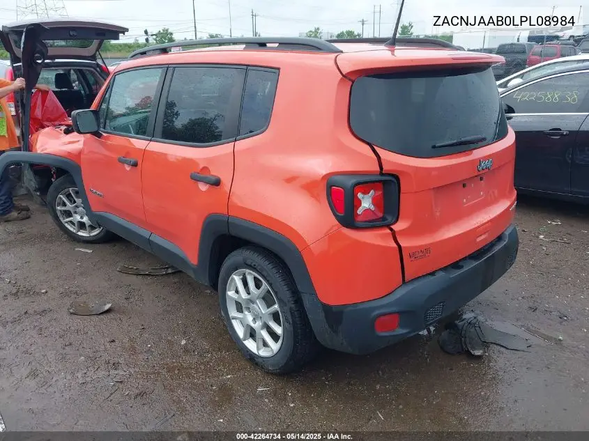 2020 Jeep Renegade Sport Fwd VIN: ZACNJAAB0LPL08984 Lot: 42264734
