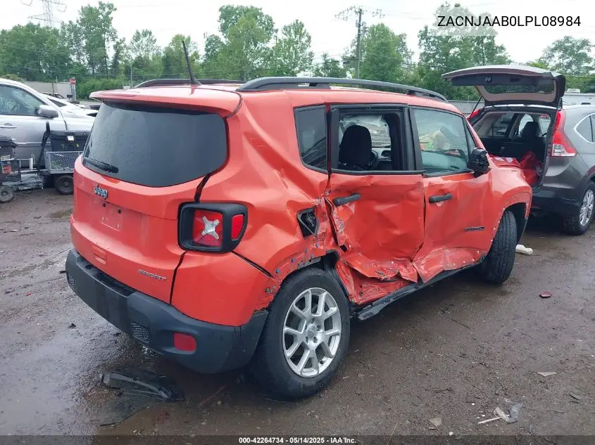 2020 Jeep Renegade Sport Fwd VIN: ZACNJAAB0LPL08984 Lot: 42264734