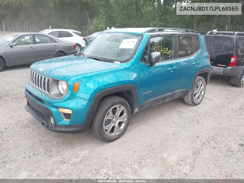 2020 Jeep Renegade Limited 4X4 VIN: ZACNJBD17LPL68365 Lot: 42563240