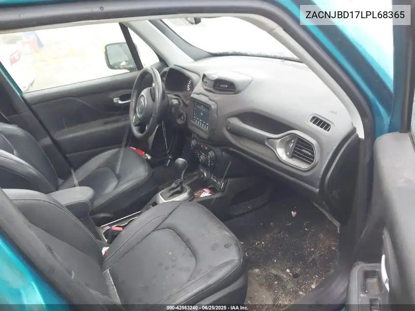 2020 Jeep Renegade Limited 4X4 VIN: ZACNJBD17LPL68365 Lot: 42563240