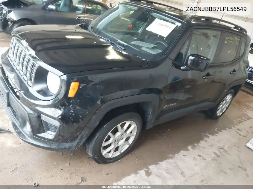 2020 Jeep Renegade Latitude 4X4 VIN: ZACNJBBB7LPL56549 Lot: 42600994