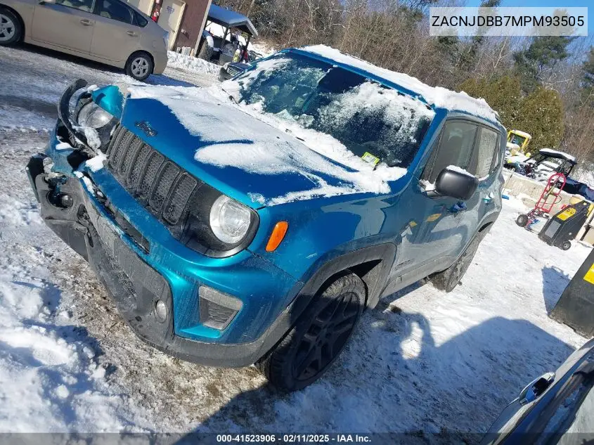 2021 Jeep Renegade 80Th Anniversary 4X4 VIN: ZACNJDBB7MPM93505 Lot: 41523906