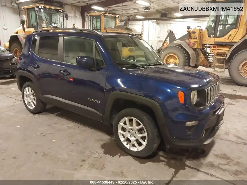 2021 Jeep Renegade Latitude 4X4 VIN: ZACNJDBBXMPM41852 Lot: 41598449