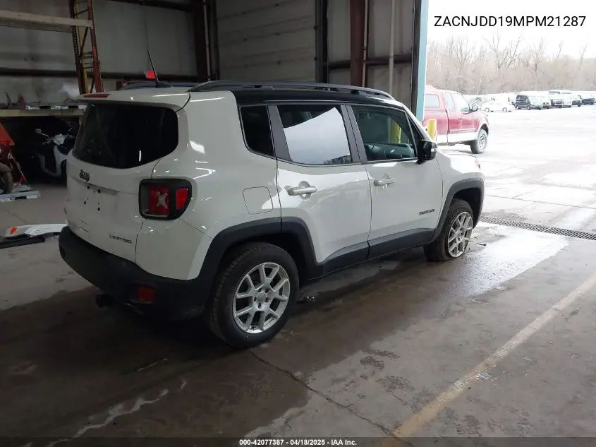 2021 Jeep Renegade Limited 4X4 VIN: ZACNJDD19MPM21287 Lot: 42077387