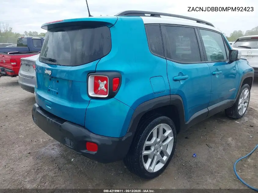 2021 Jeep Renegade Islander 4X4 VIN: ZACNJDBB0MPM92423 Lot: 42199611