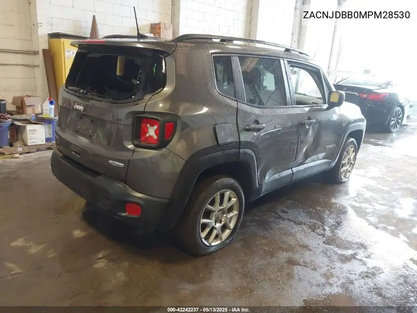 2021 Jeep Renegade Latitude 4X4 VIN: ZACNJDBB0MPM28530 Lot: 42242237