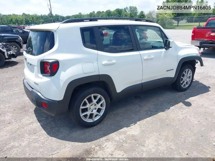 2021 Jeep Renegade Latitude 4X4 VIN: ZACNJDBB4MPN16805 Lot: 42605530