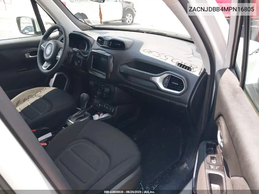 2021 Jeep Renegade Latitude 4X4 VIN: ZACNJDBB4MPN16805 Lot: 42605530