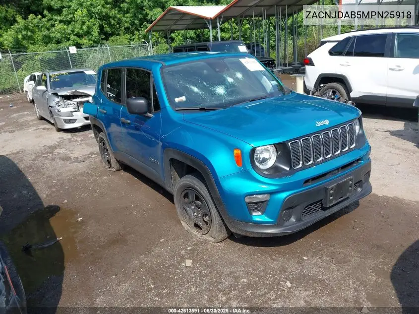 2021 Jeep Renegade Sport 4X4 VIN: ZACNJDAB5MPN25918 Lot: 42613591