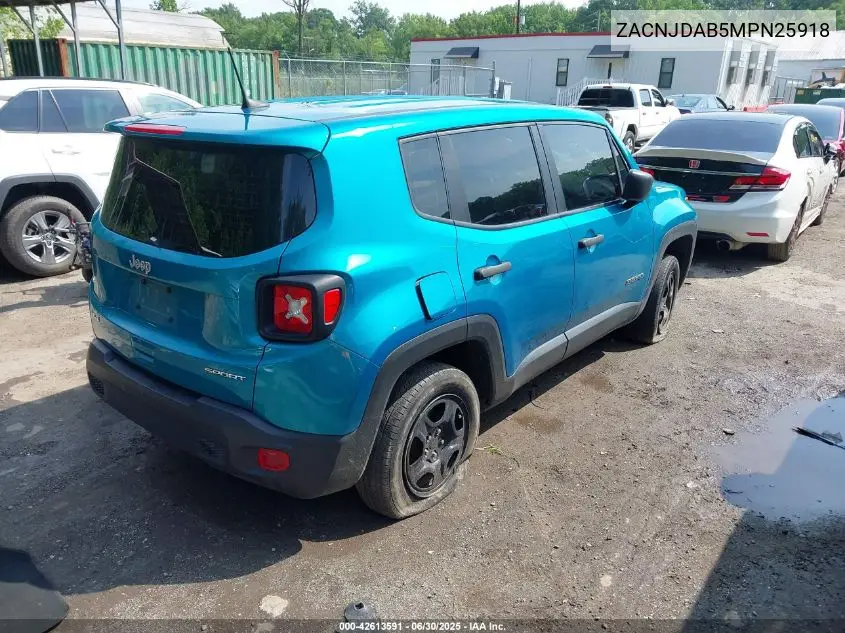 2021 Jeep Renegade Sport 4X4 VIN: ZACNJDAB5MPN25918 Lot: 42613591
