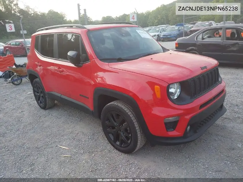 2022 Jeep Renegade Altitude 4X4 VIN: ZACNJDE13NPN65238 Lot: 42567162