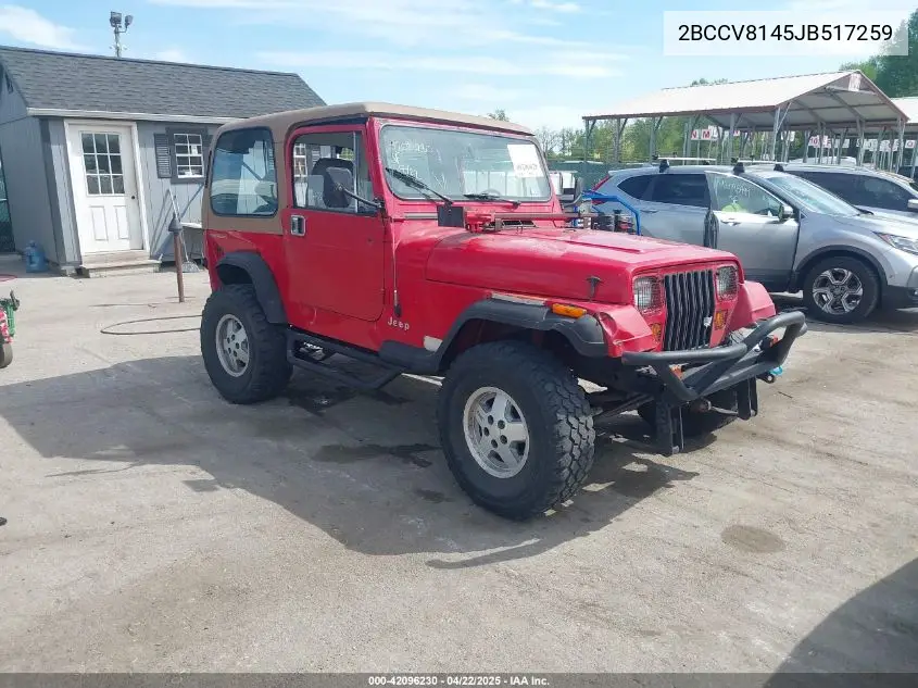 1988 Jeep Wrangler Laredo VIN: 2BCCV8145JB517259 Lot: 42096230