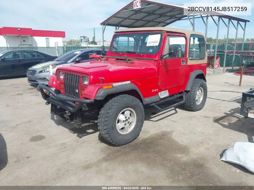 1988 Jeep Wrangler Laredo VIN: 2BCCV8145JB517259 Lot: 42096230