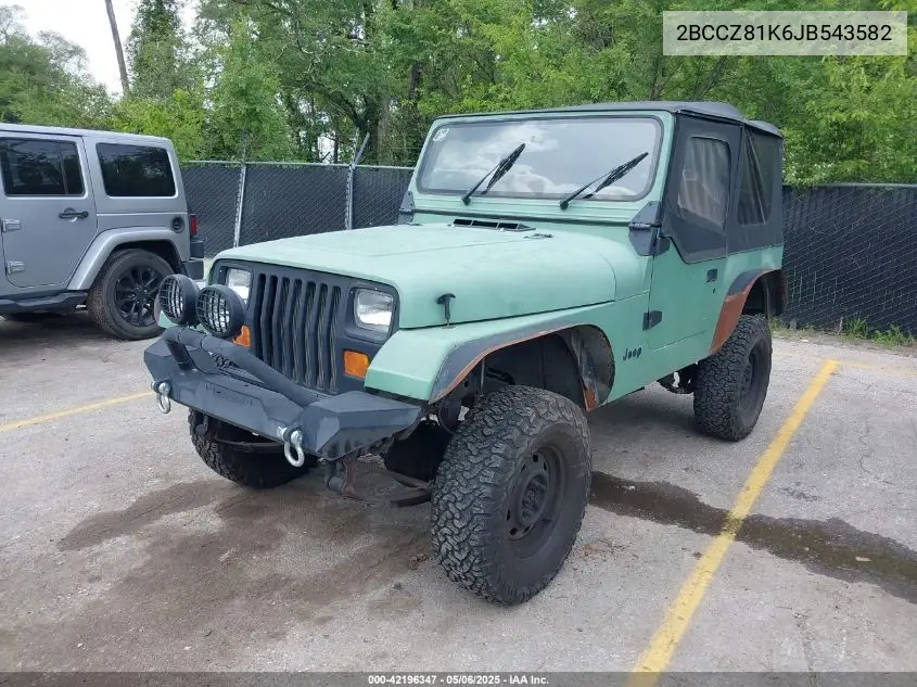 1988 Jeep Wrangler Sport VIN: 2BCCZ81K6JB543582 Lot: 42196347