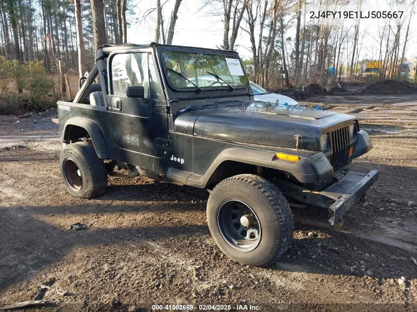 1990 Jeep Wrangler / Yj S VIN: 2J4FY19E1LJ505667 Lot: 41502669
