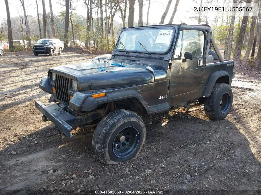 1990 Jeep Wrangler / Yj S VIN: 2J4FY19E1LJ505667 Lot: 41502669