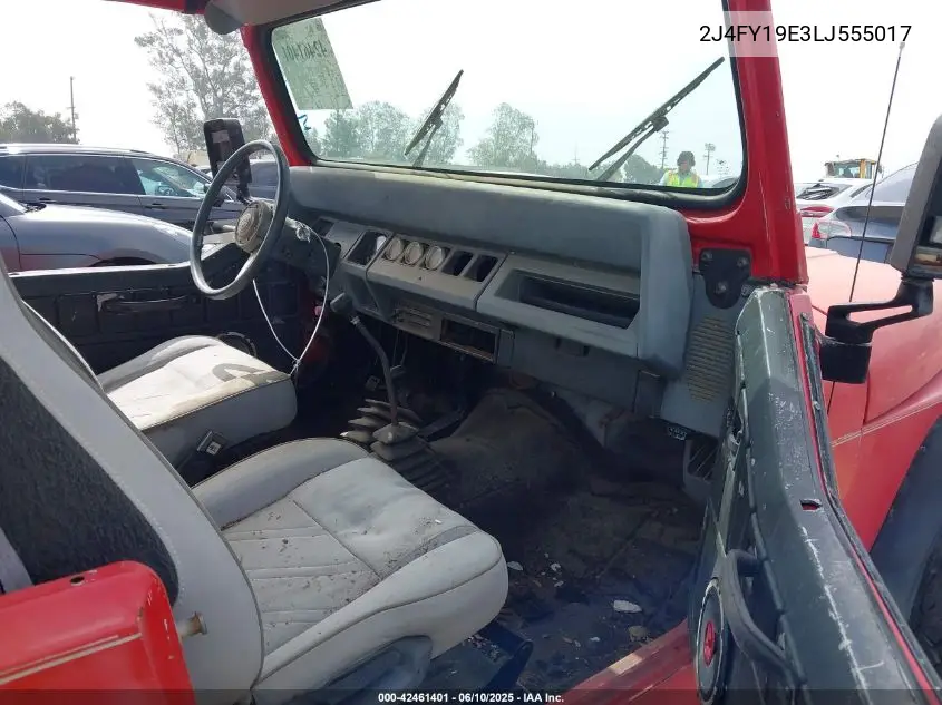 1990 Jeep Wrangler / Yj S VIN: 2J4FY19E3LJ555017 Lot: 42461401