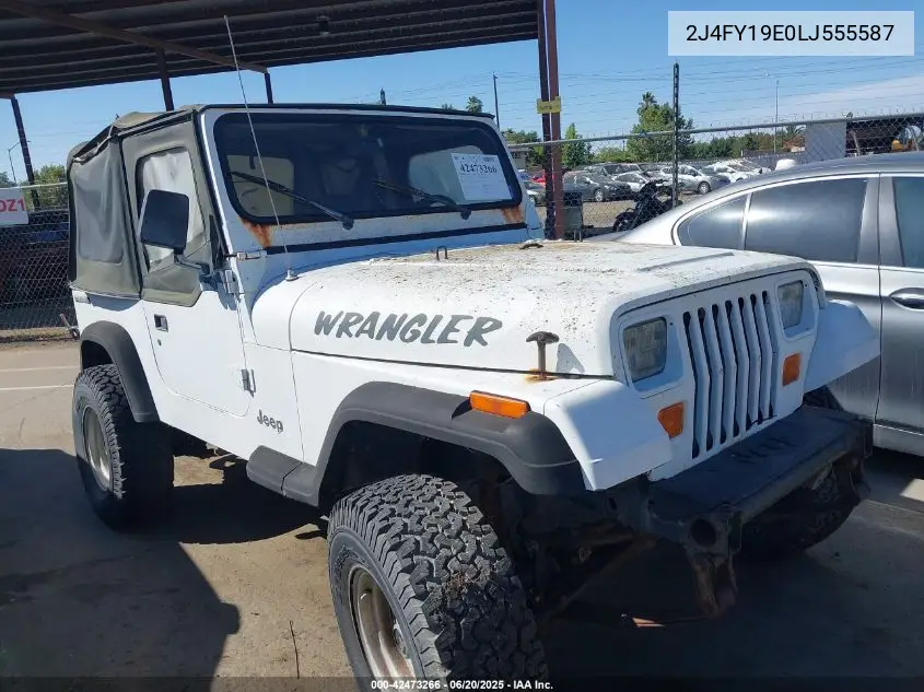 1990 Jeep Wrangler / Yj S VIN: 2J4FY19E0LJ555587 Lot: 42473266