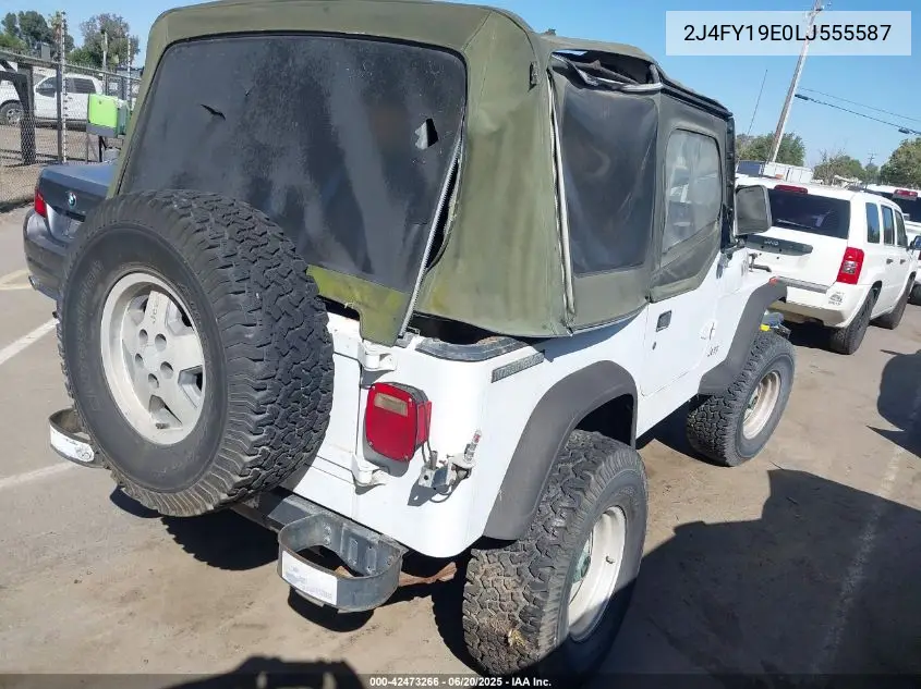 1990 Jeep Wrangler / Yj S VIN: 2J4FY19E0LJ555587 Lot: 42473266