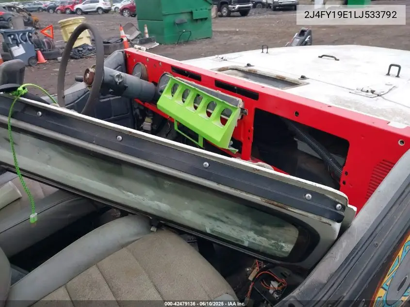 1990 Jeep Wrangler / Yj S VIN: 2J4FY19E1LJ533792 Lot: 42479136