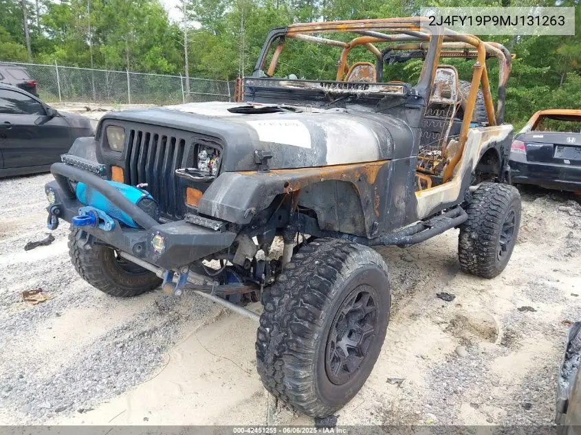 1991 Jeep Wrangler / Yj S VIN: 2J4FY19P9MJ131263 Lot: 42451259
