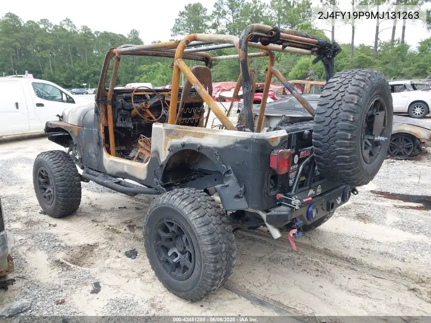 1991 Jeep Wrangler / Yj S VIN: 2J4FY19P9MJ131263 Lot: 42451259