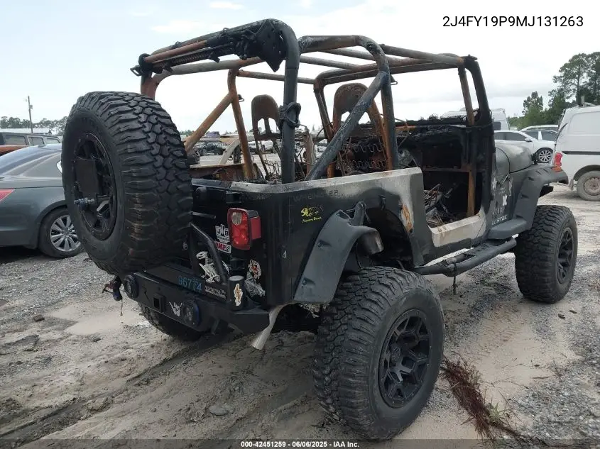 1991 Jeep Wrangler / Yj S VIN: 2J4FY19P9MJ131263 Lot: 42451259