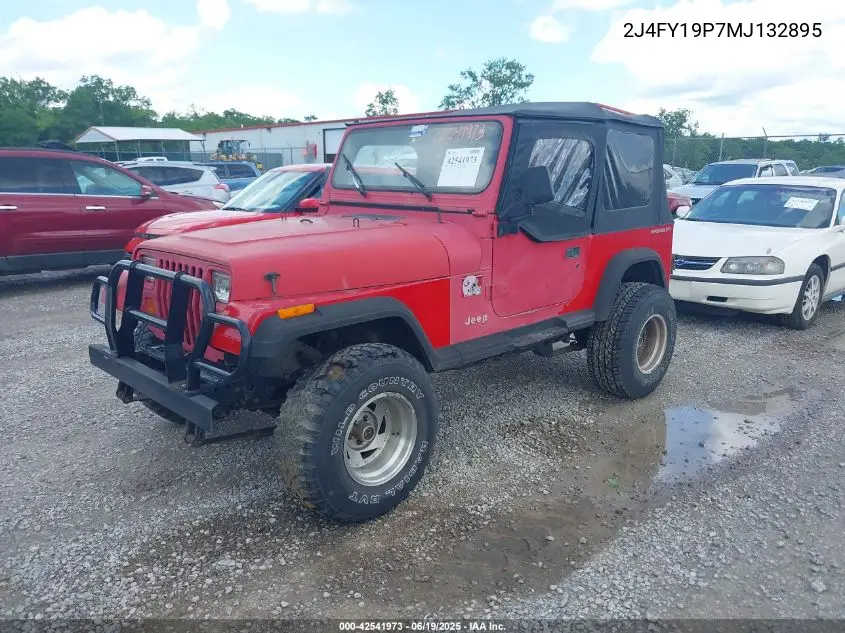 1991 Jeep Wrangler / Yj S VIN: 2J4FY19P7MJ132895 Lot: 42541973