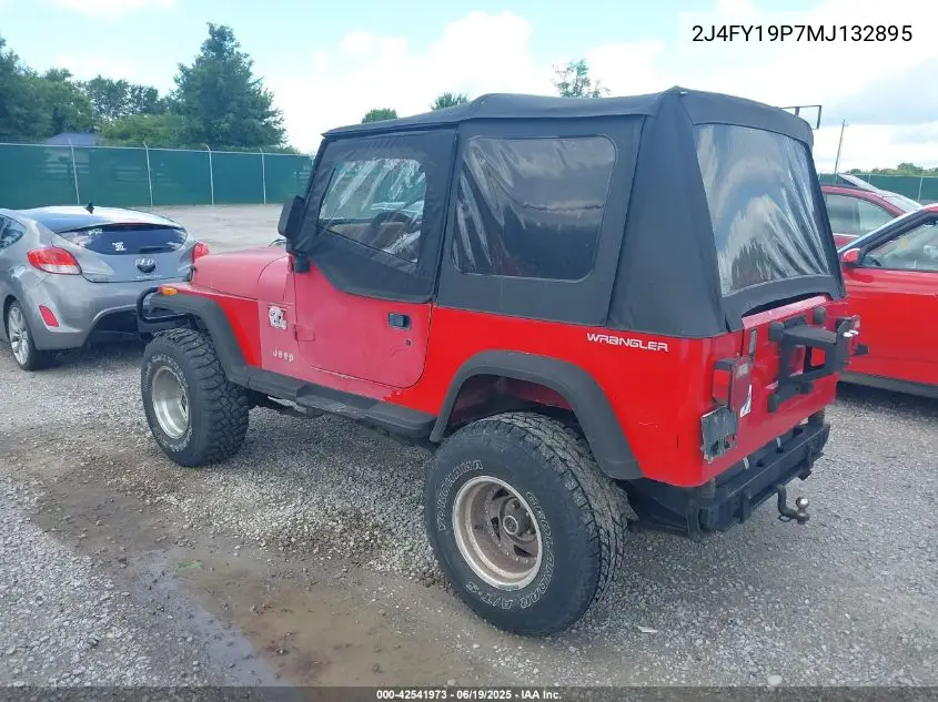 1991 Jeep Wrangler / Yj S VIN: 2J4FY19P7MJ132895 Lot: 42541973