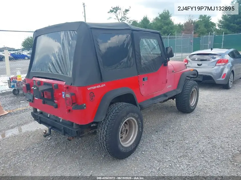 1991 Jeep Wrangler / Yj S VIN: 2J4FY19P7MJ132895 Lot: 42541973