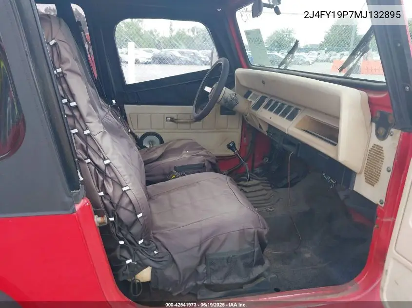 1991 Jeep Wrangler / Yj S VIN: 2J4FY19P7MJ132895 Lot: 42541973