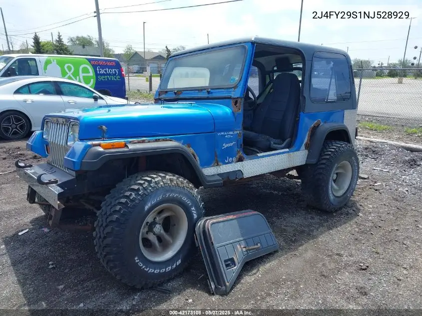 1992 Jeep Wrangler / Yj VIN: 2J4FY29S1NJ528929 Lot: 42173108