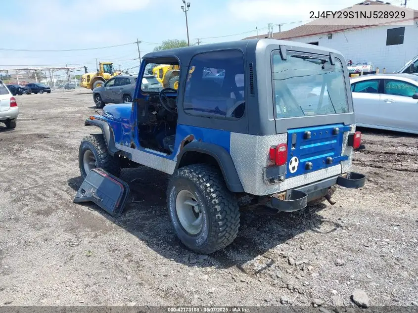 1992 Jeep Wrangler / Yj VIN: 2J4FY29S1NJ528929 Lot: 42173108