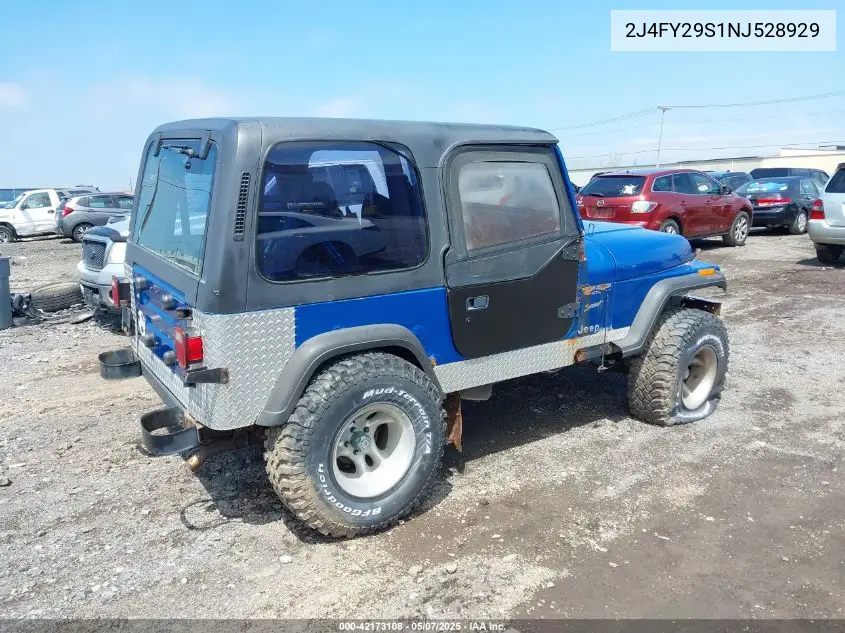 1992 Jeep Wrangler / Yj VIN: 2J4FY29S1NJ528929 Lot: 42173108