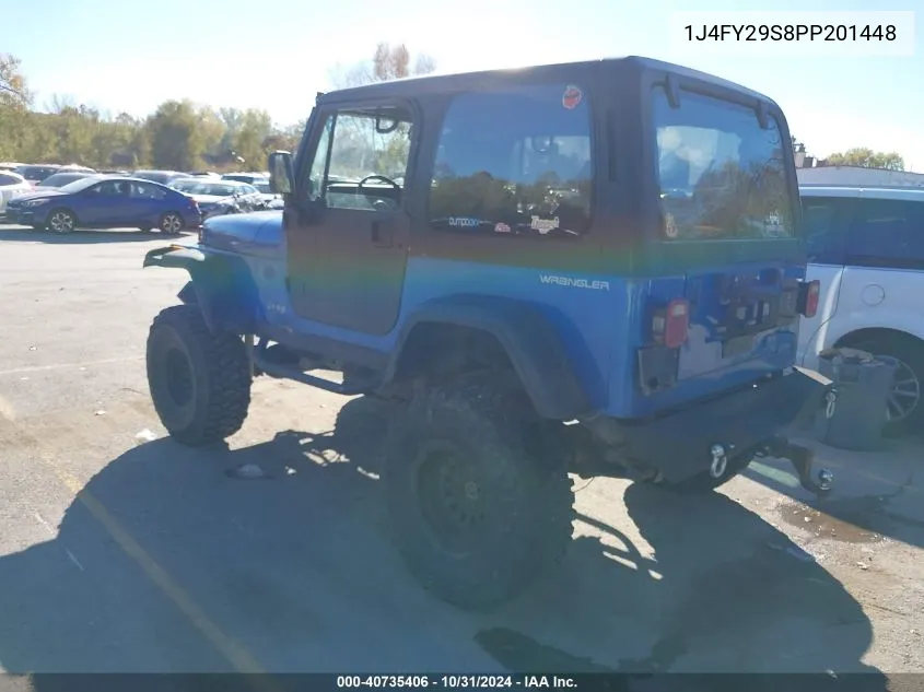 1993 Jeep Wrangler / Yj VIN: 1J4FY29S8PP201448 Lot: 40735406
