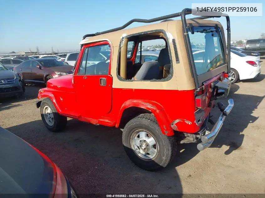 1993 Jeep Wrangler / Yj Sahara VIN: 1J4FY49S1PP259106 Lot: 41958562