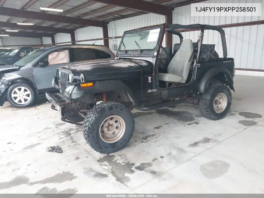 1993 Jeep Wrangler / Yj S VIN: 1J4FY19PXPP258501 Lot: 42345068