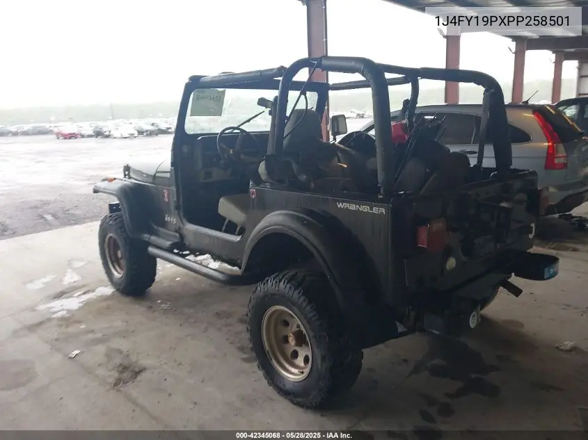 1993 Jeep Wrangler / Yj S VIN: 1J4FY19PXPP258501 Lot: 42345068