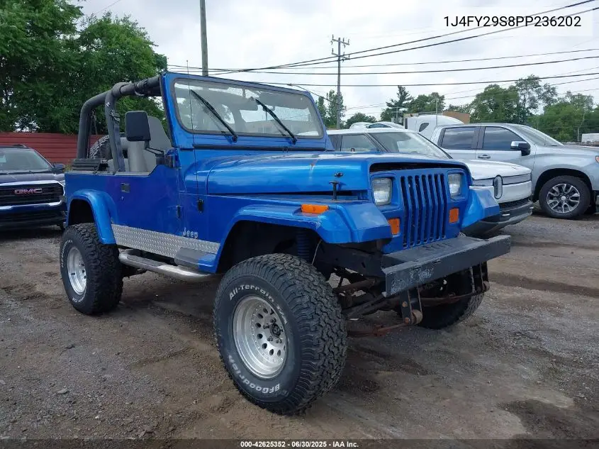 1993 Jeep Wrangler / Yj VIN: 1J4FY29S8PP236202 Lot: 42625352