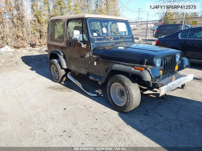 1994 Jeep Wrangler / Yj S VIN: 1J4FY19P6RP412575 Lot: 41659183