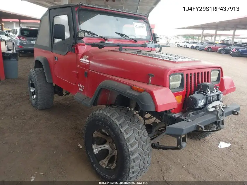 1994 Jeep Wrangler / Yj Se VIN: 1J4FY29S1RP437913 Lot: 42185965