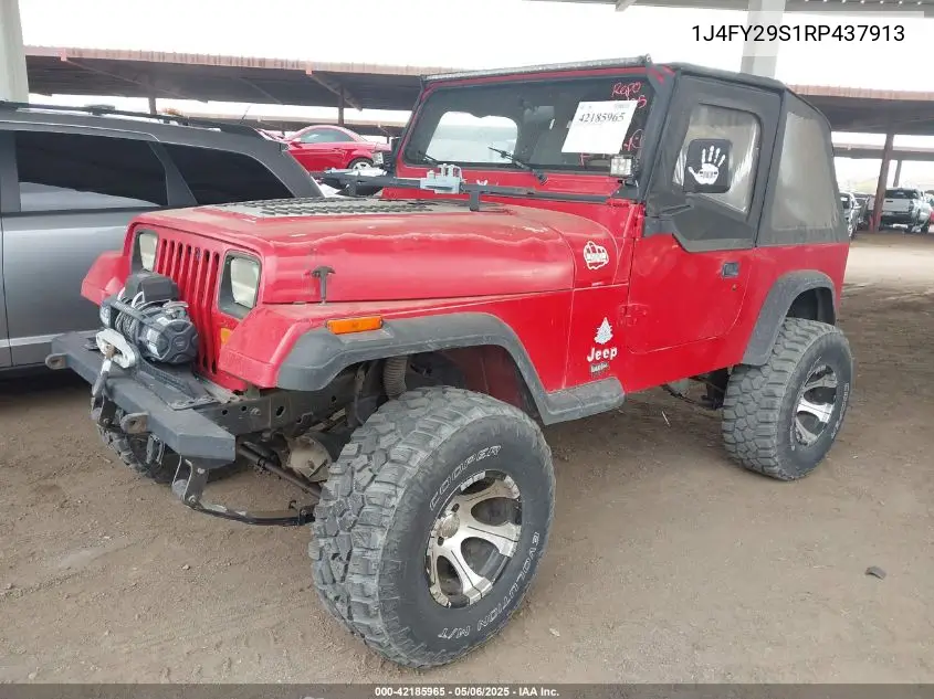 1994 Jeep Wrangler / Yj Se VIN: 1J4FY29S1RP437913 Lot: 42185965