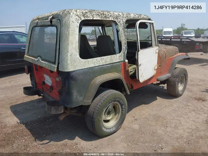 1994 Jeep Wrangler / Yj S VIN: 1J4FY19P9RP414286 Lot: 42489372