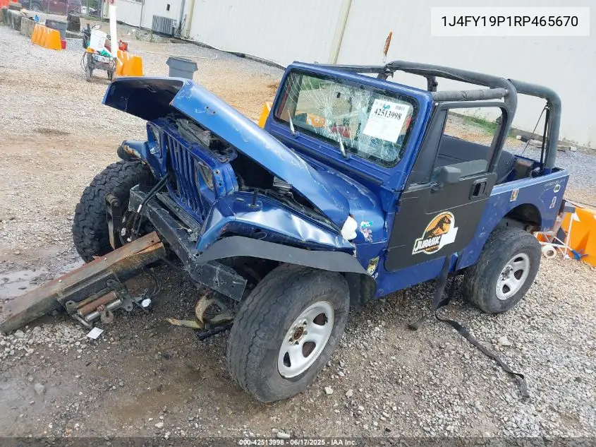 1994 Jeep Wrangler / Yj S VIN: 1J4FY19P1RP465670 Lot: 42513998
