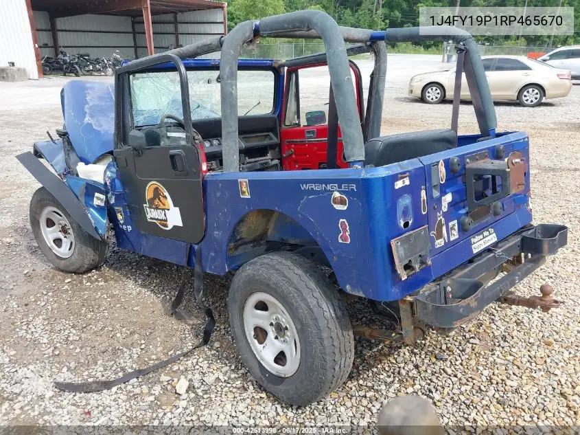 1994 Jeep Wrangler / Yj S VIN: 1J4FY19P1RP465670 Lot: 42513998