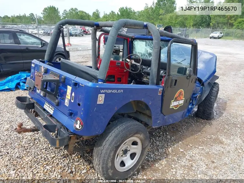1994 Jeep Wrangler / Yj S VIN: 1J4FY19P1RP465670 Lot: 42513998