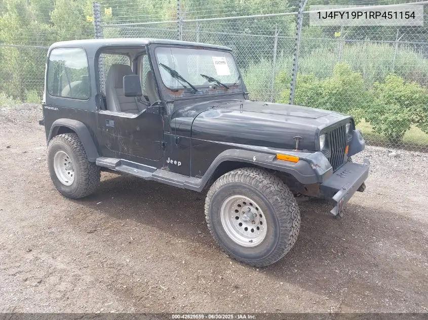 1994 Jeep Wrangler / Yj S VIN: 1J4FY19P1RP451154 Lot: 42629559